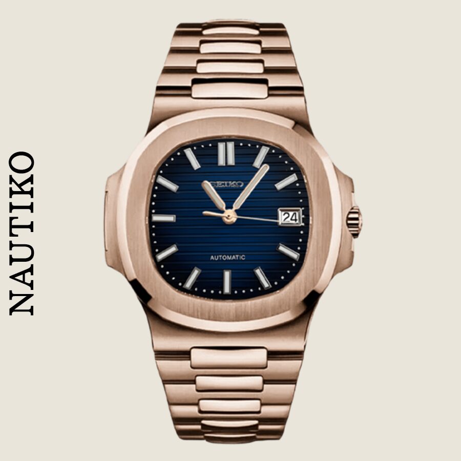 SEIKO MOD Nautilus Rose Gold navy WD