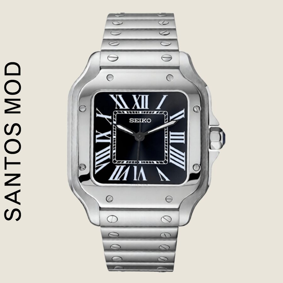 SEIKO MOD Santos classic black wd