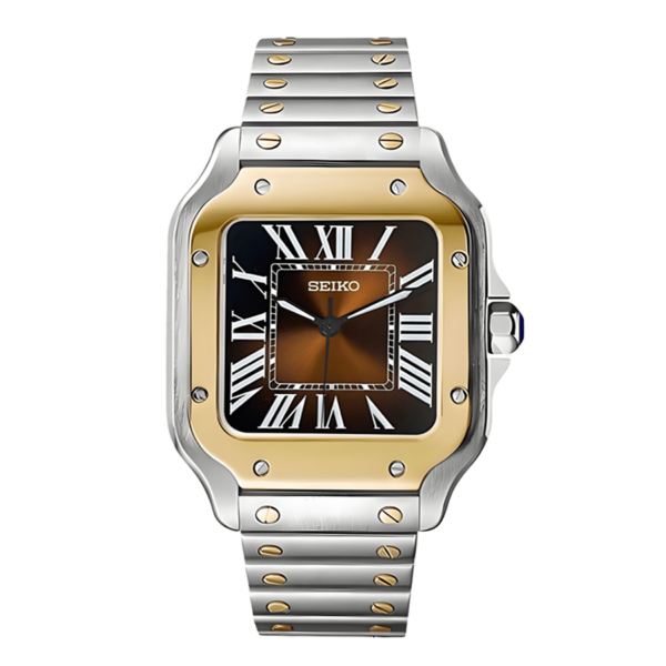 SEIKO MOD Santos brown gold