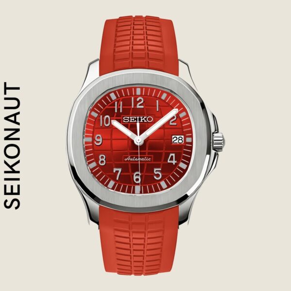 SEIKO MOD Seikonaut Silver Red