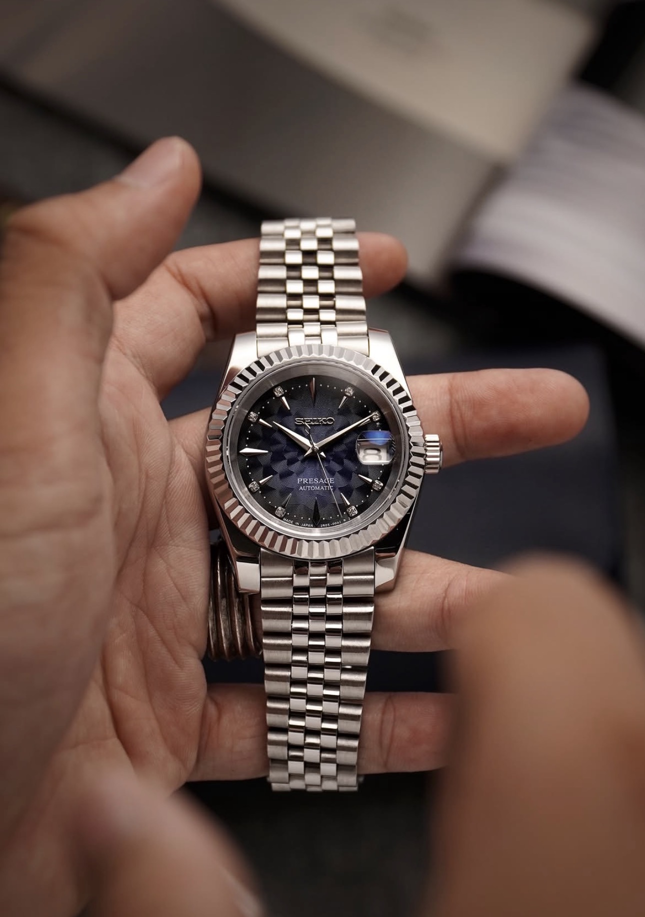 SEIKOJUST PRESAGE BLUE SAPPHIRE 1