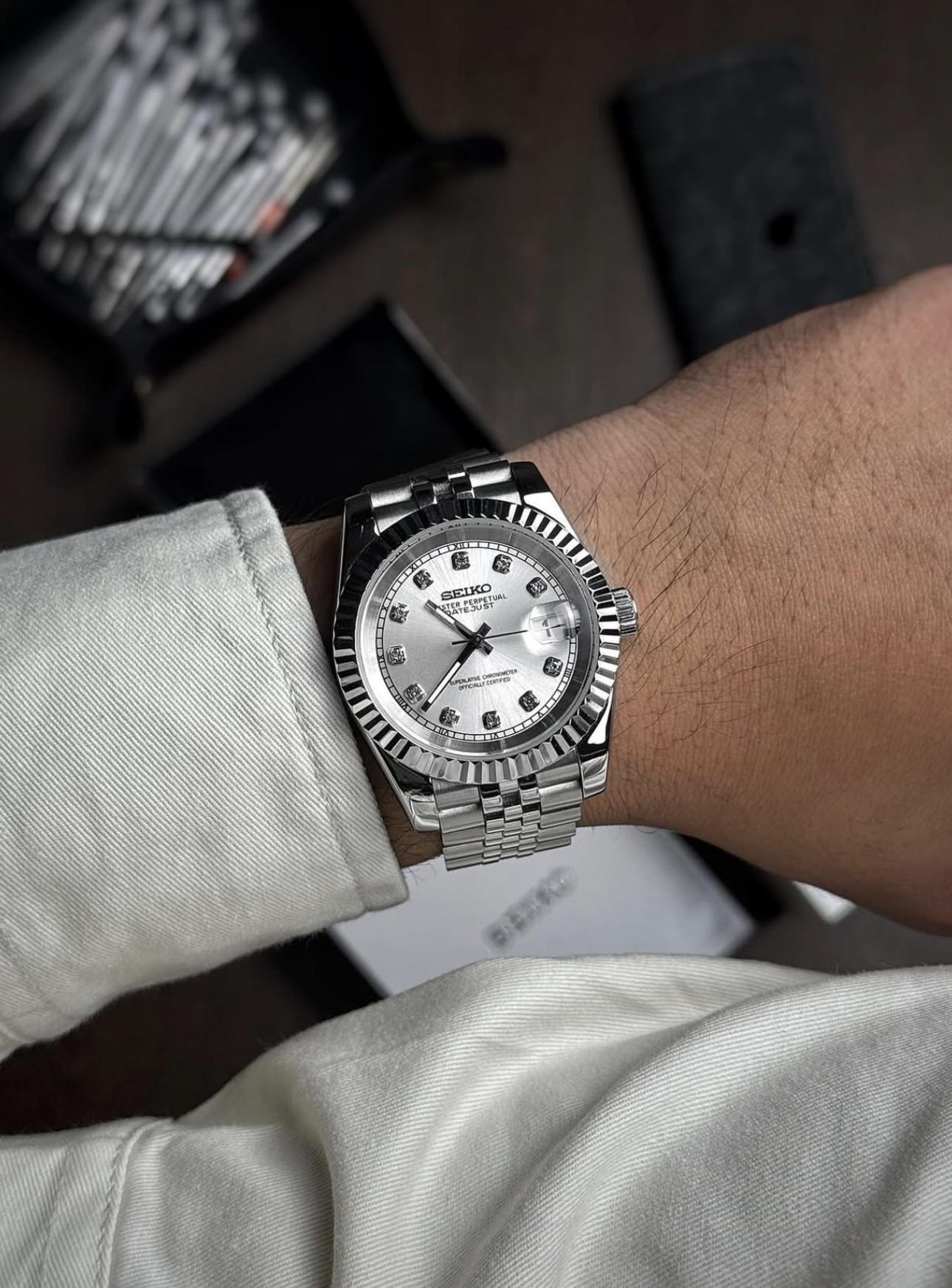 SEIKOJUST DIAMONDS SILVER 2