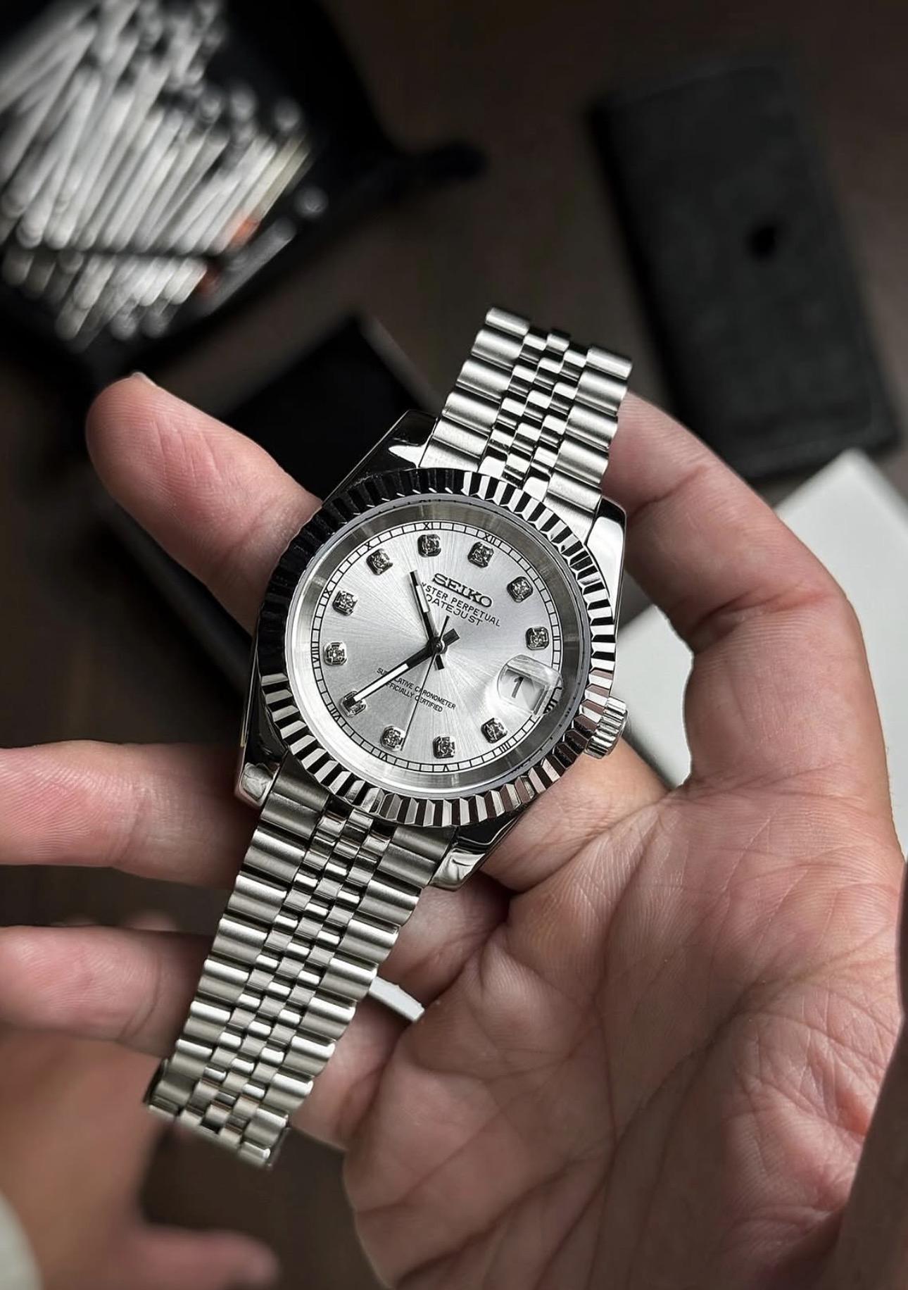 SEIKOJUST DIAMONDS SILVER 1