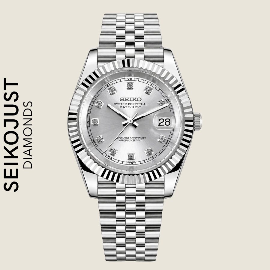 SEIKOMOD DATEJUST DIAMONDS SILVER WDC