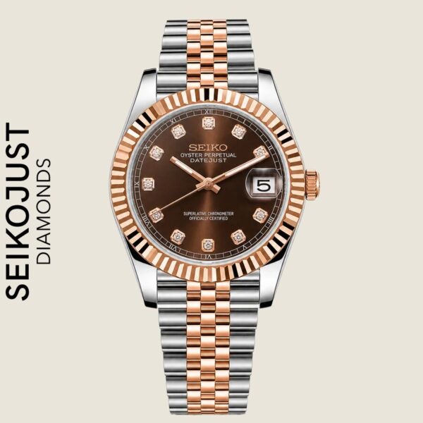 SEIKOJUST DIAMONDS BROWN